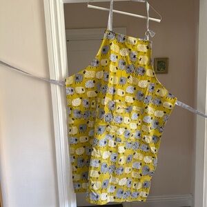 Yellow sheep kitchen apron